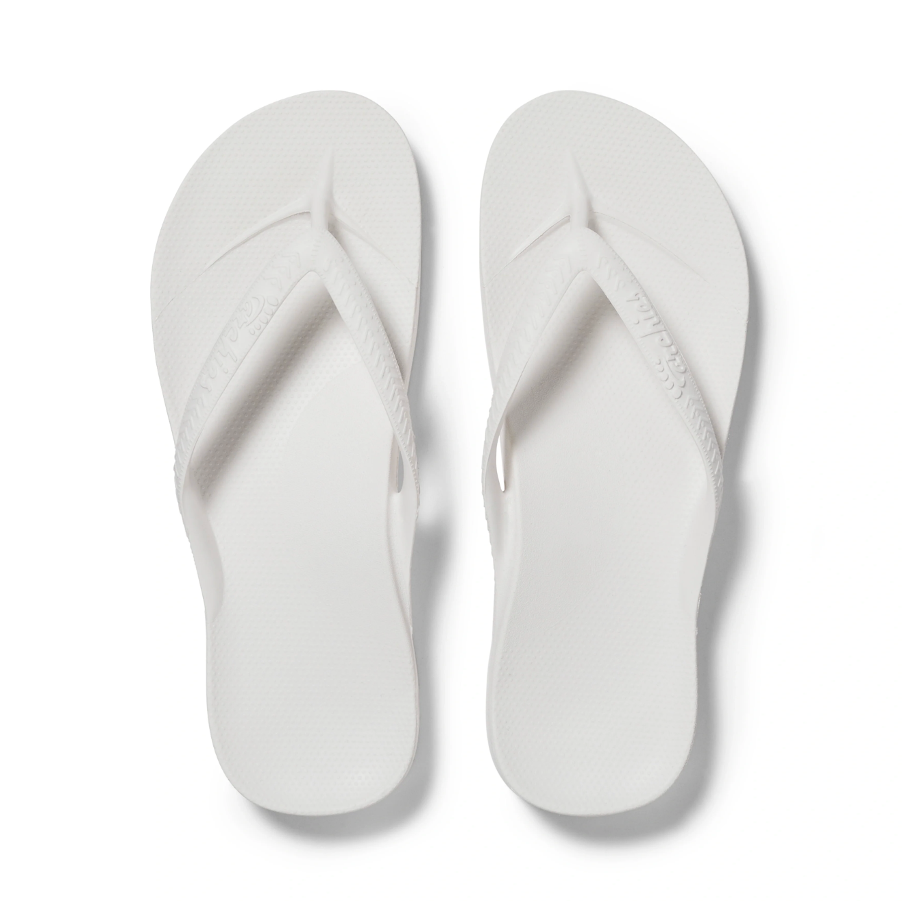 Arch Support Flip Flops in White