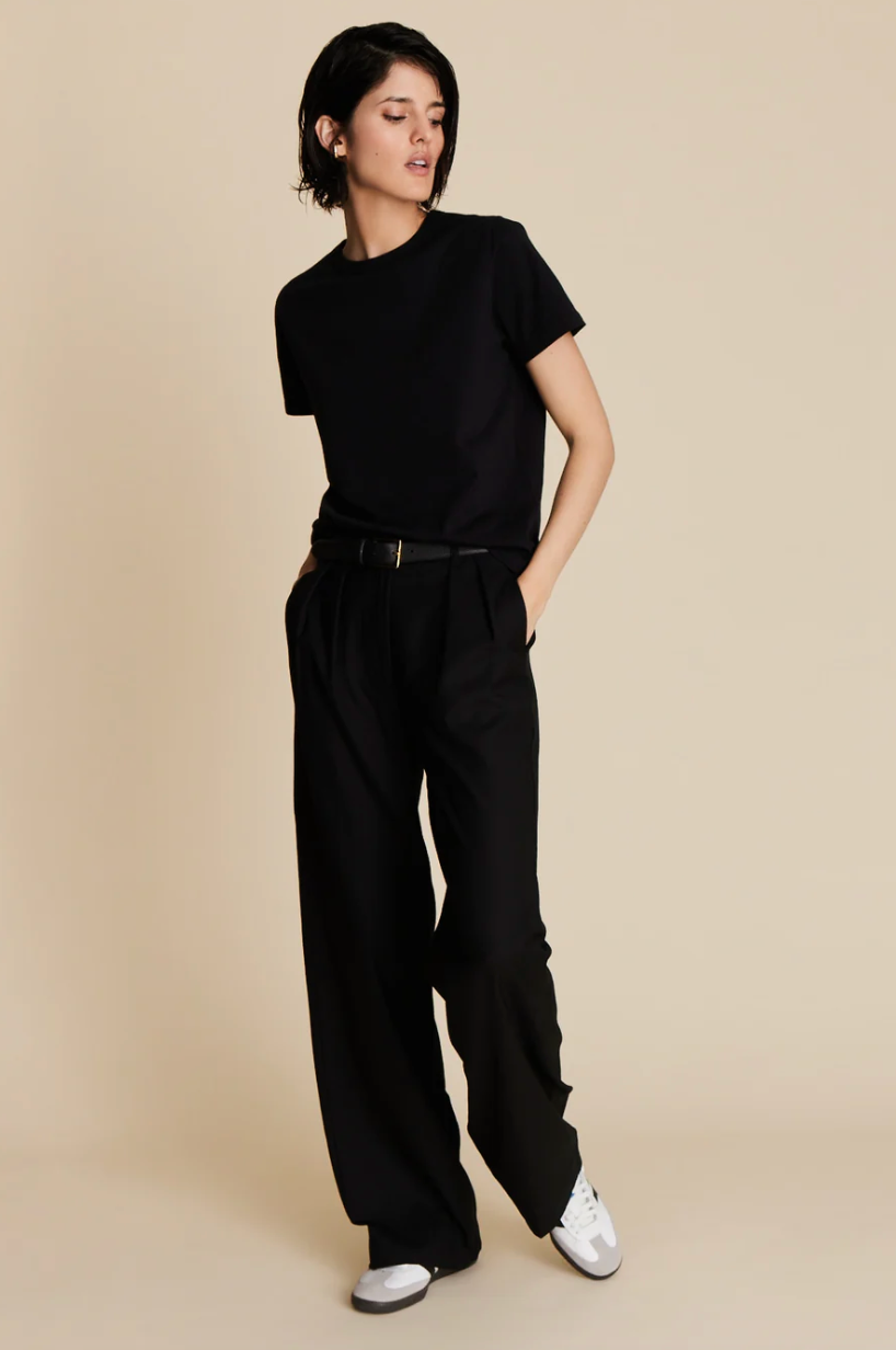 The Iconically Soft Perfect Tee in Black (Last One Available, Size Large)