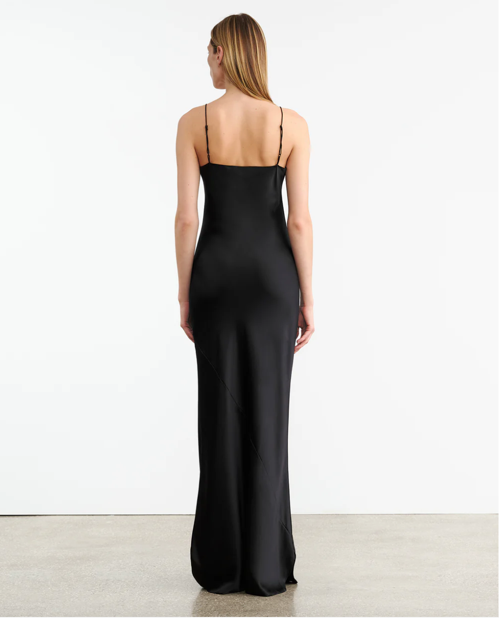 Cami Silk Gown in Black - Only One Available, Size L