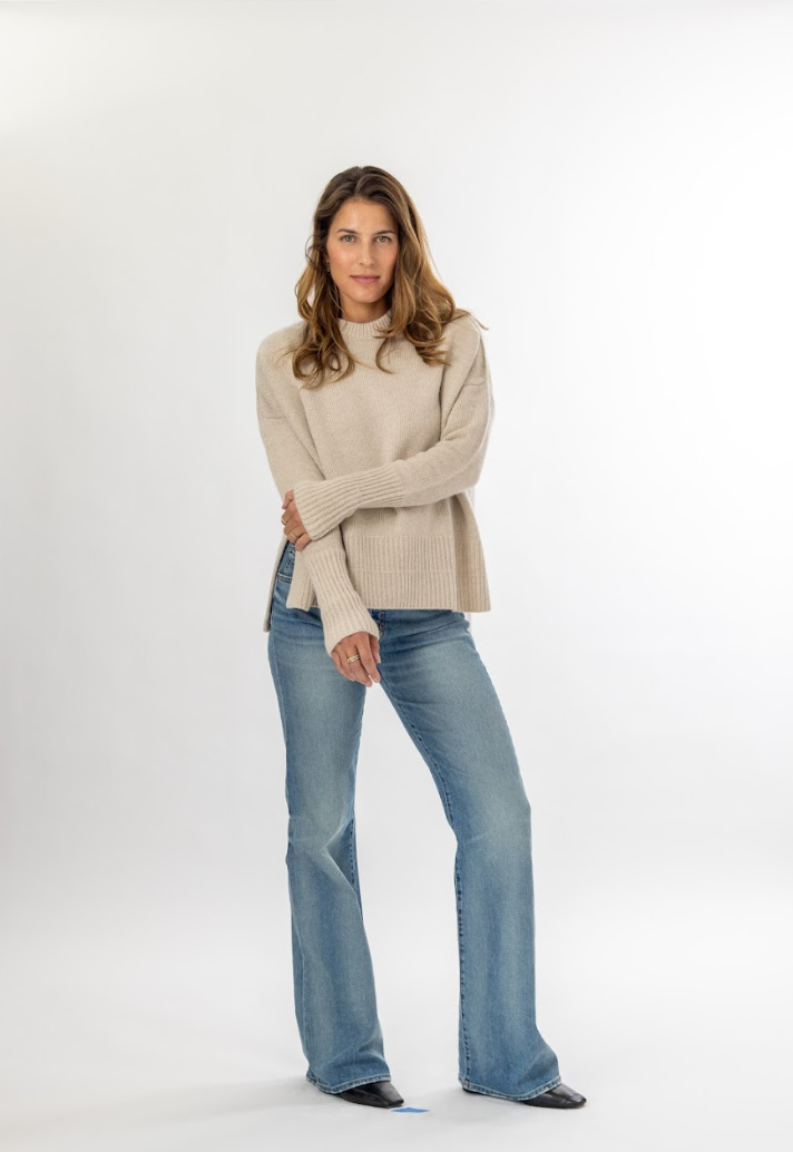 Slouchy Crew in Millet