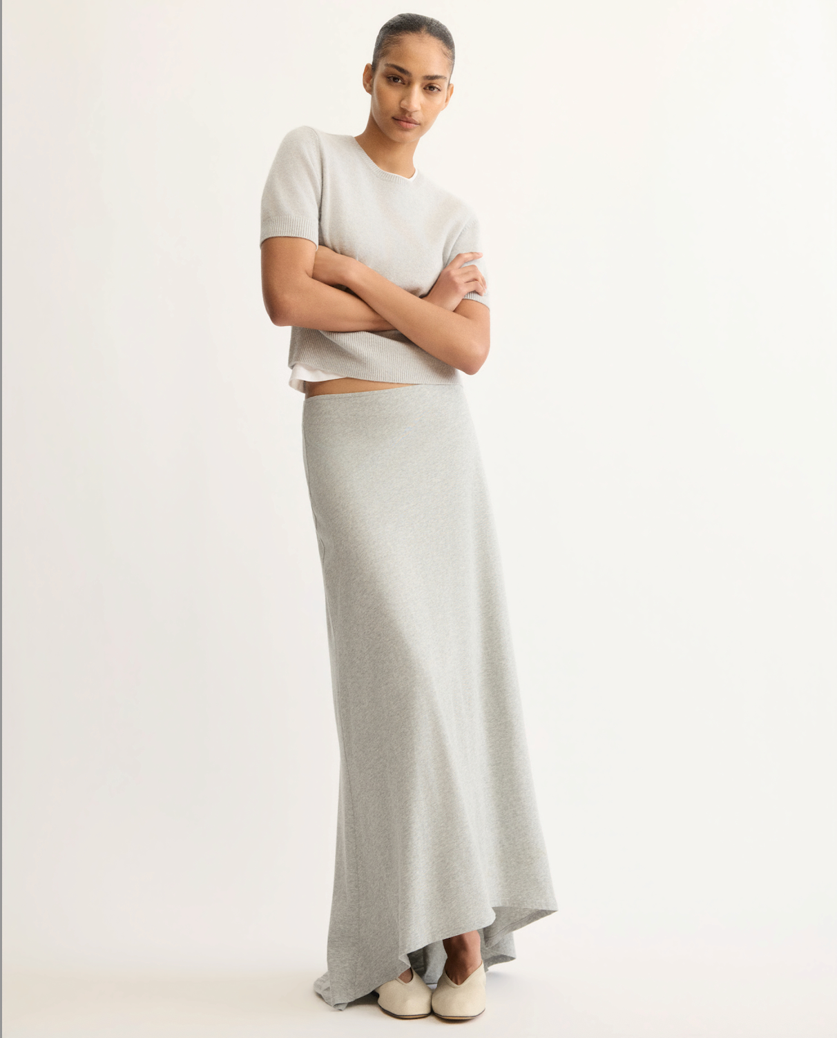 Clarkson Short Sleeve Crew Neck in Grey