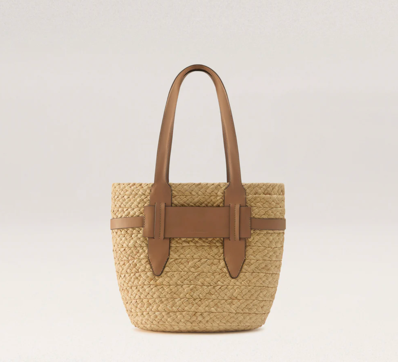 Lipari Tote Medium in Natural/Caramel