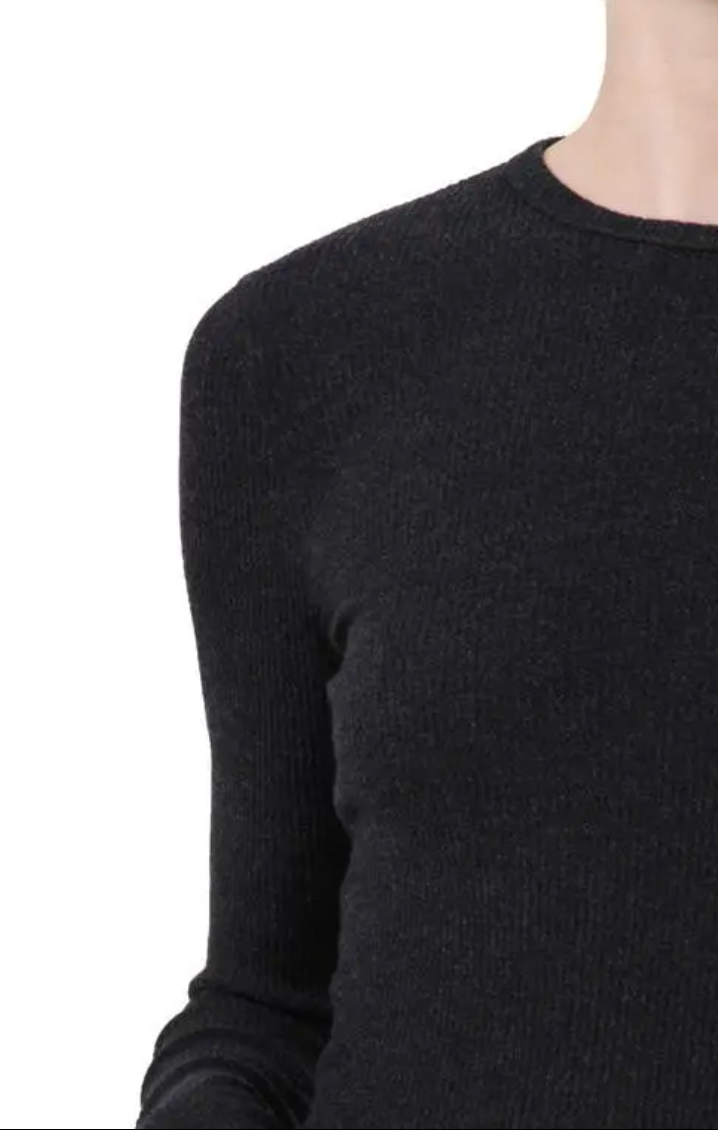 AGOLDE Delphi Slim Tee in Katniss Heathered Black