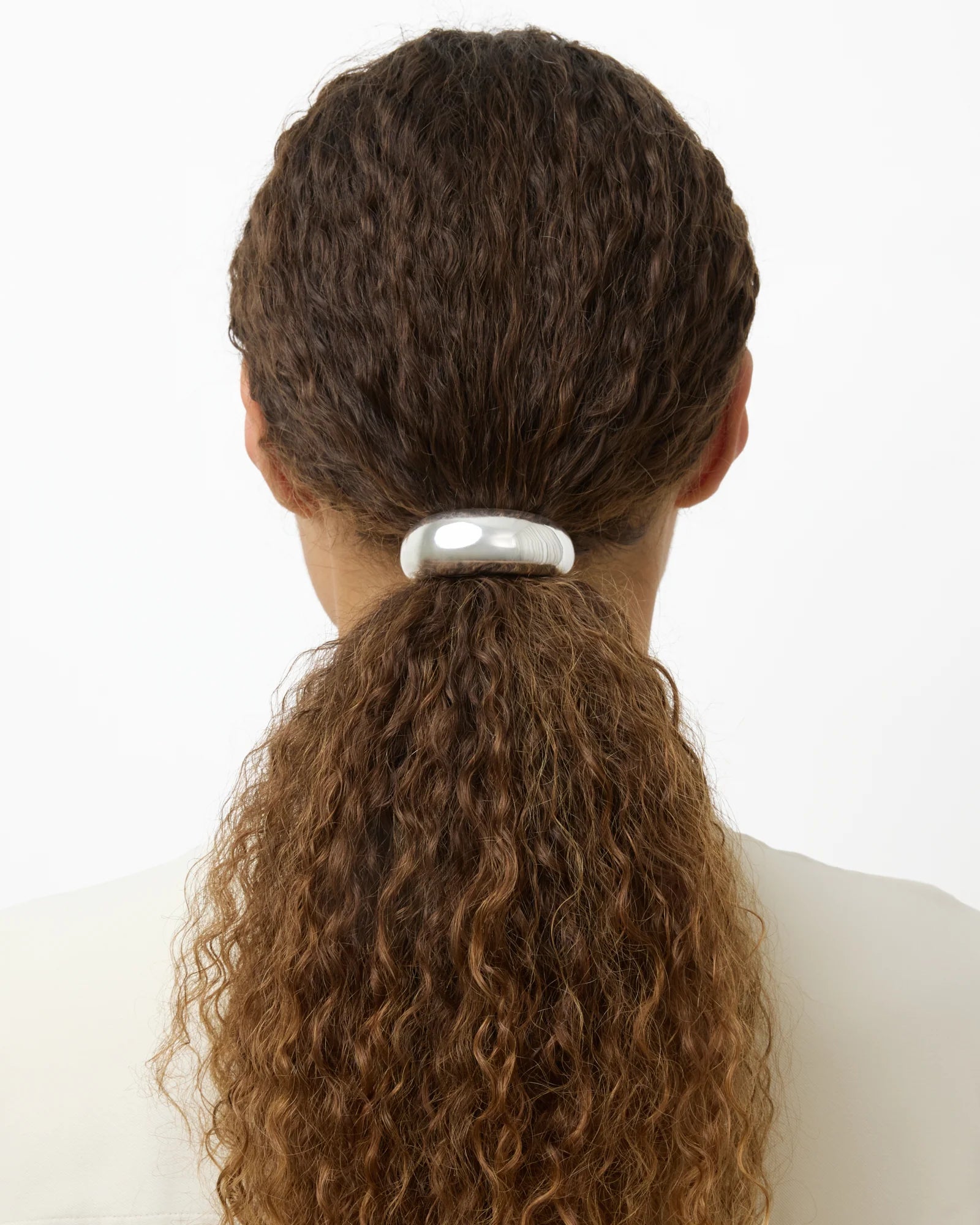 The Thea Hair Tie in Silver