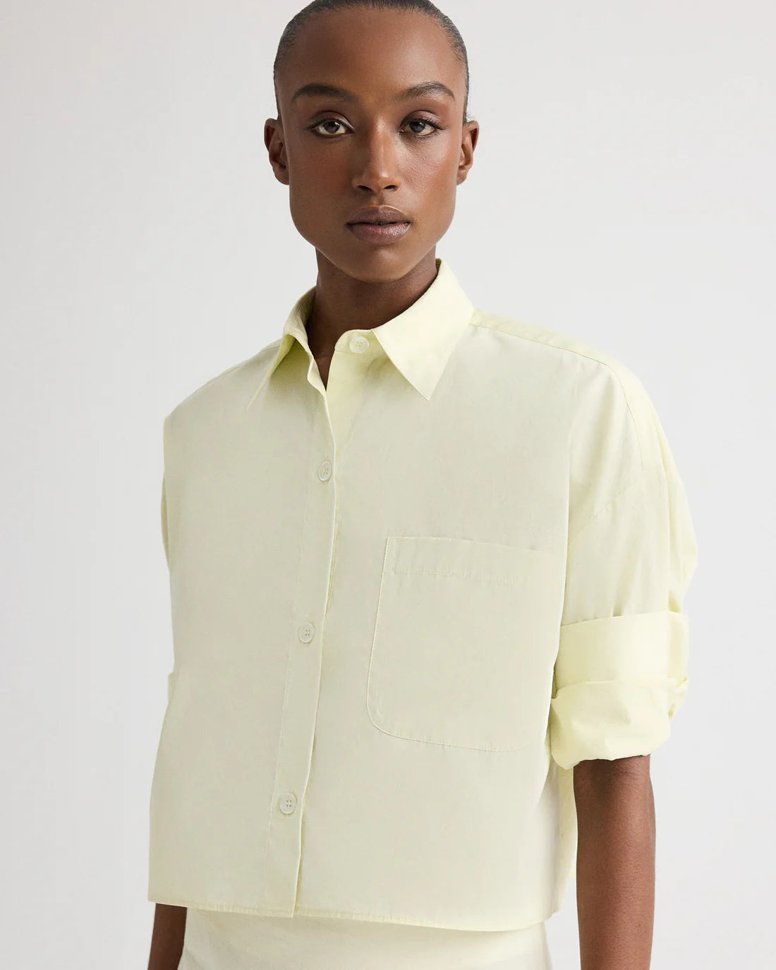 Next Ex Shirt in Fluid Linen Glass Green