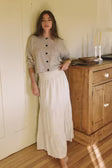 The Cashmere Kaia Cropped Cardigan in Sand