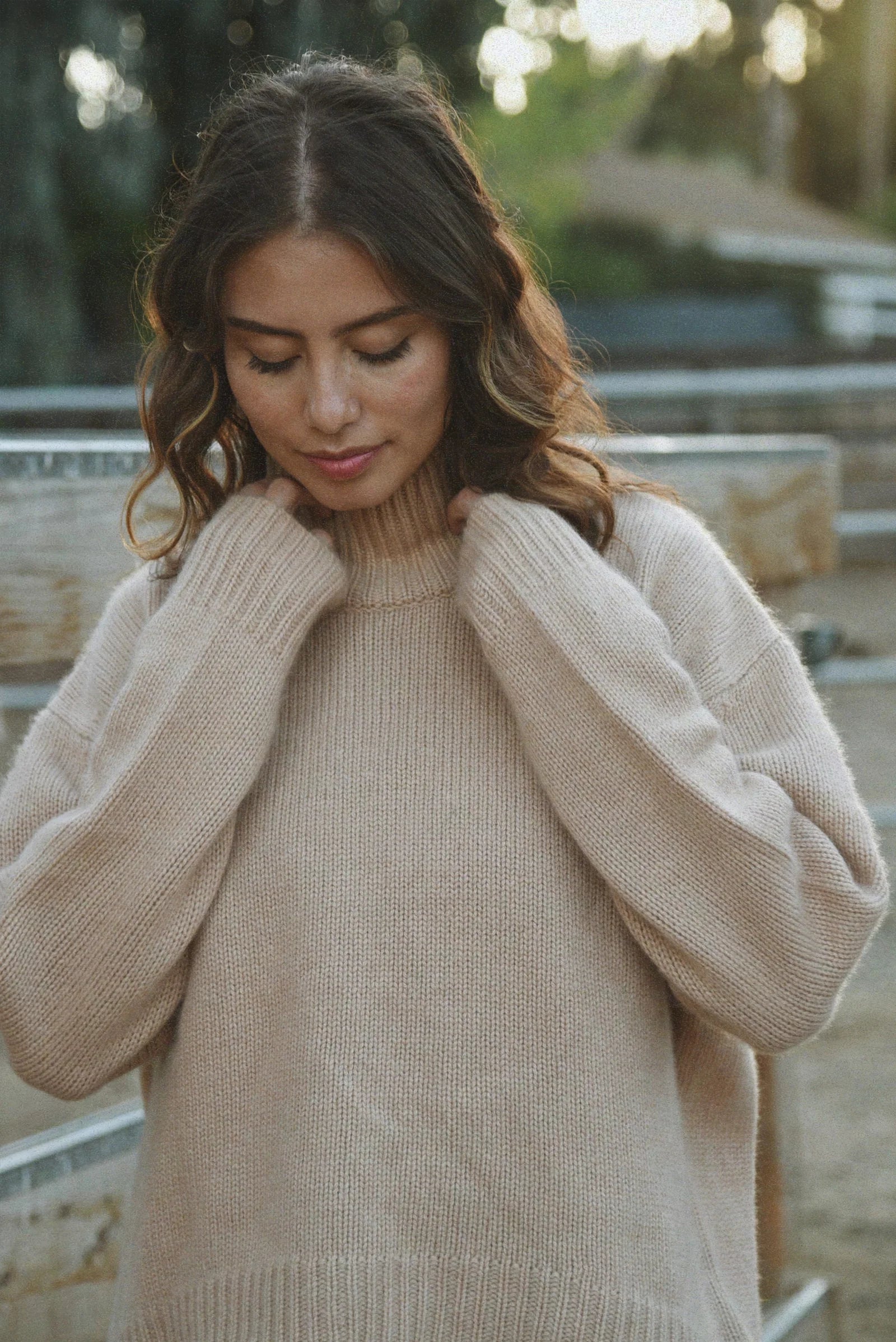 Cashmere Carmel Sweater in Canyon
