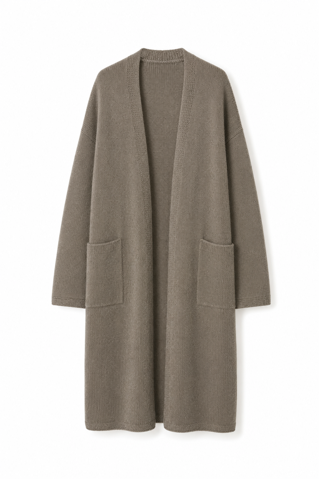 Long Open Cardigan in Rock