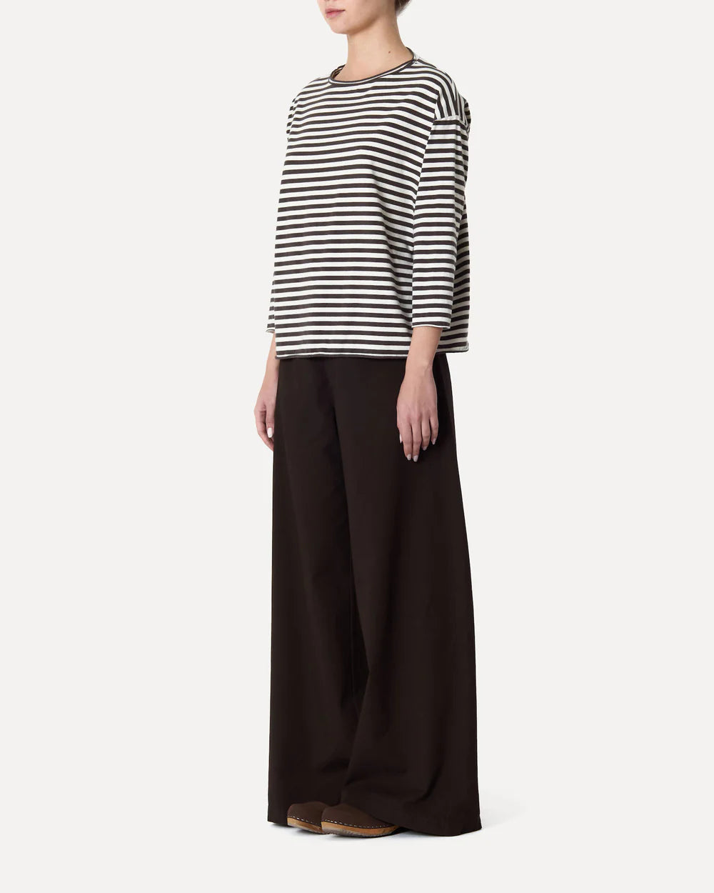 Maglia Teresa Striped Jersey in White/Brown (Last One Available, Size 2)