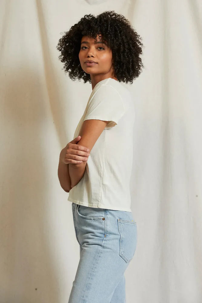 Harley Tee in Bright Ivory