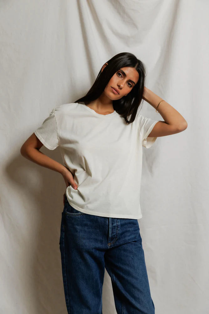 Harley Tee in Bright Ivory