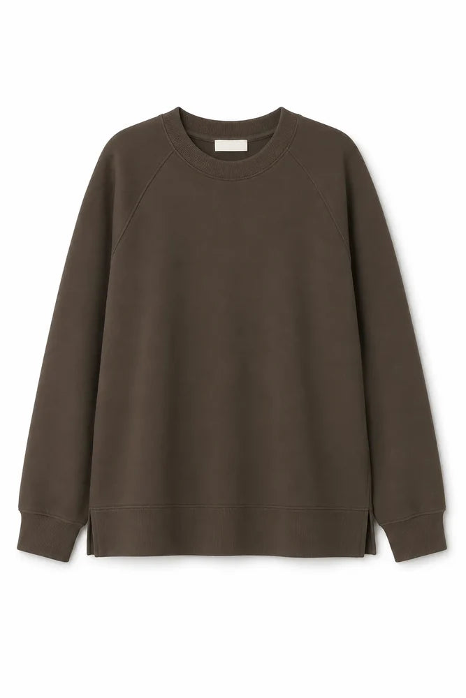 Sevilla Raglan Sweatshirt in Dark Olive