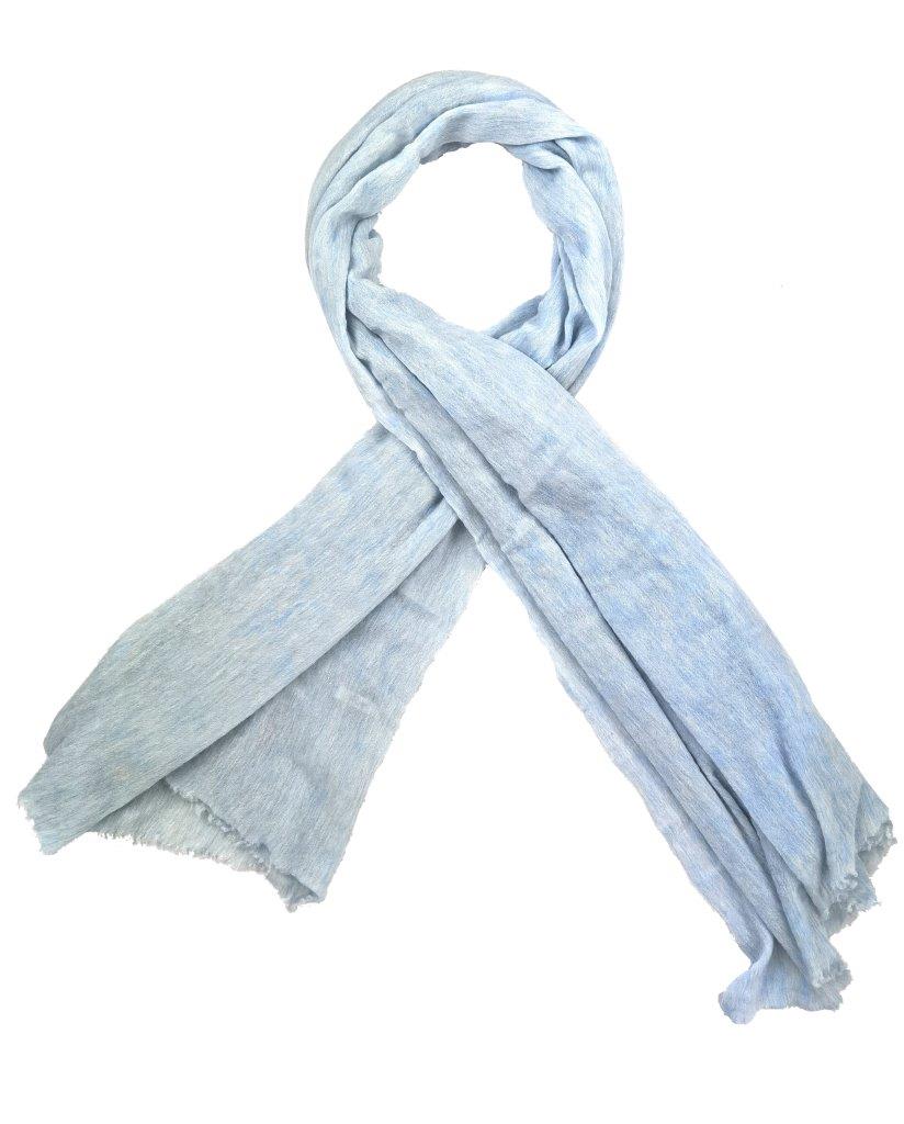 Botto Giuseppe Pin 1876 Cashmere Scarf in Sky Heather Melange