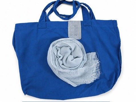 Cashmere Scarf 601 in Light Blue