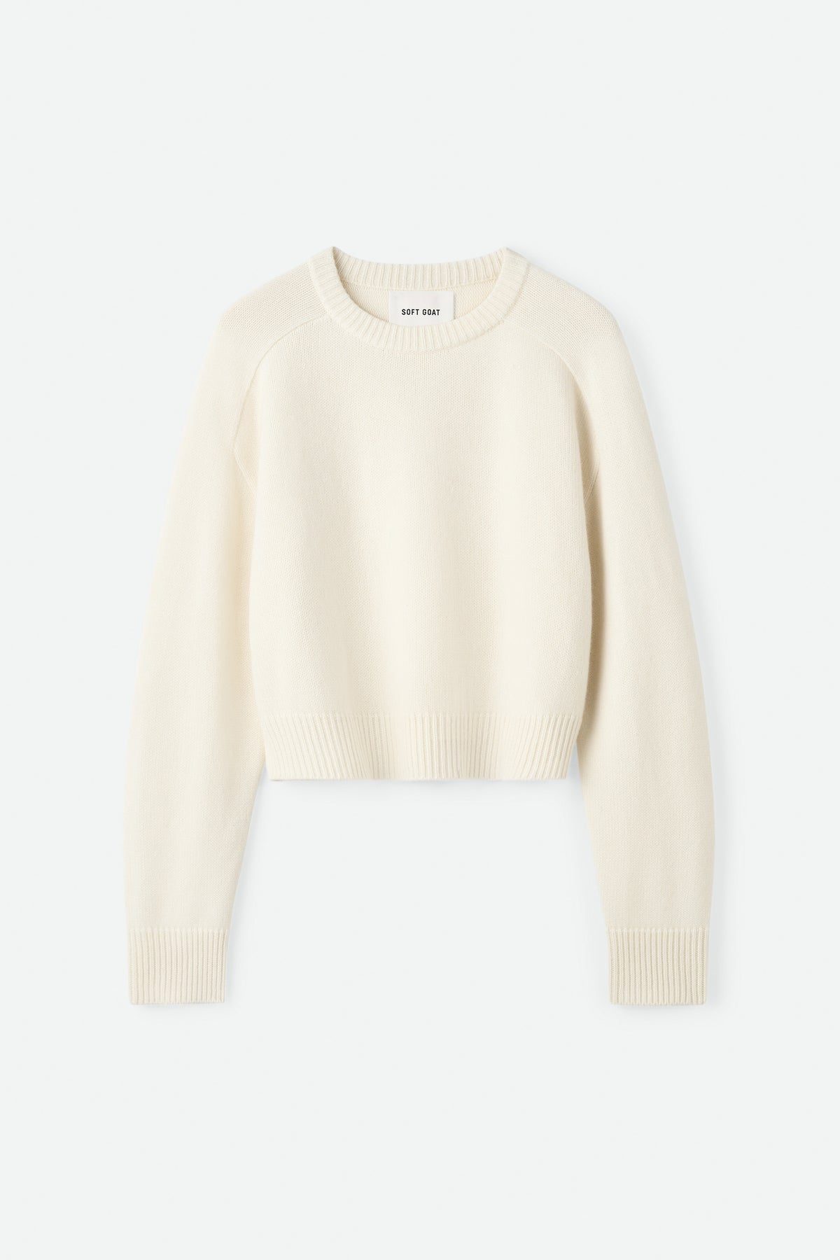 Cashmere Crew in Feather White