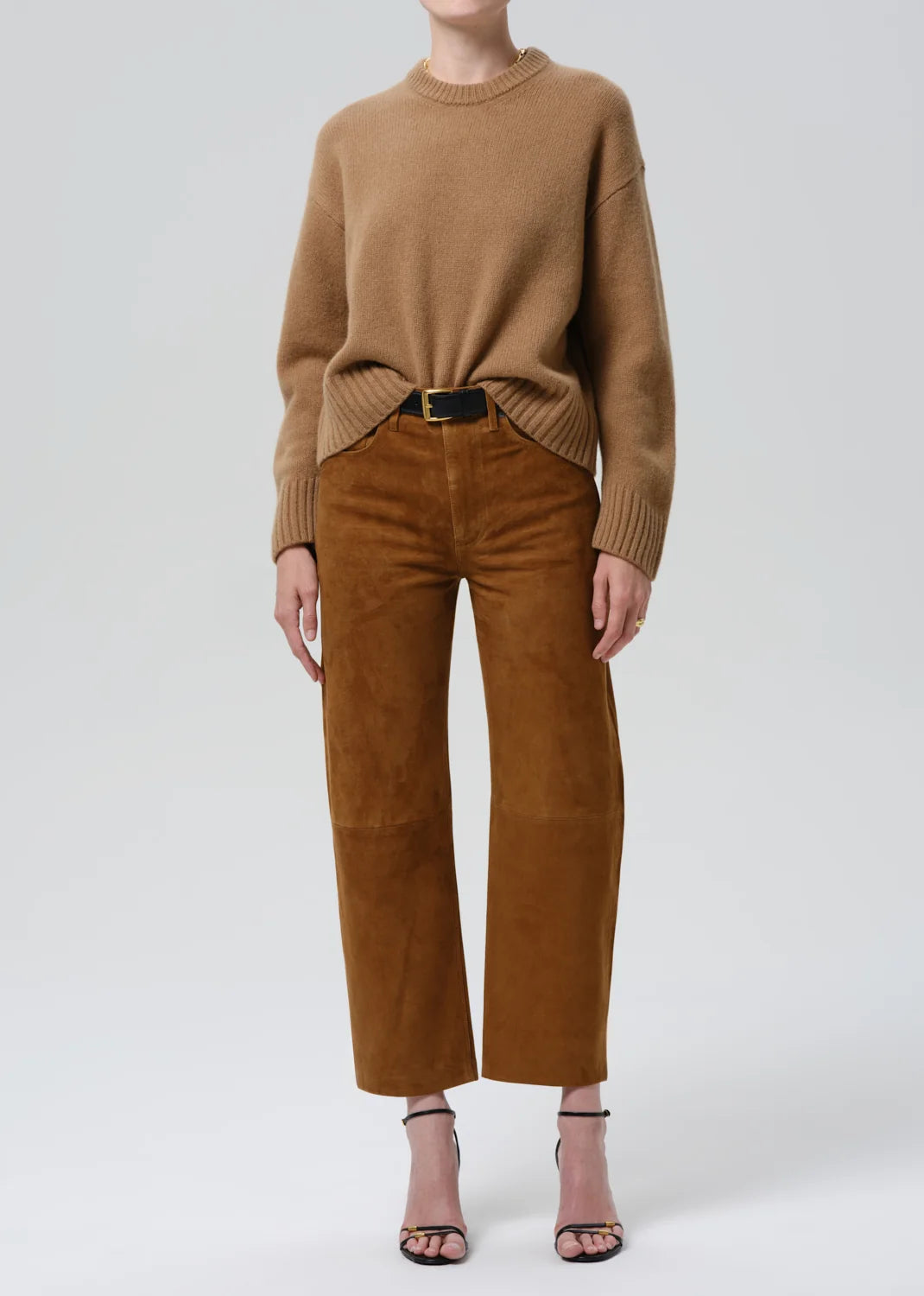 Freshman Crewneck Sweater in Camel