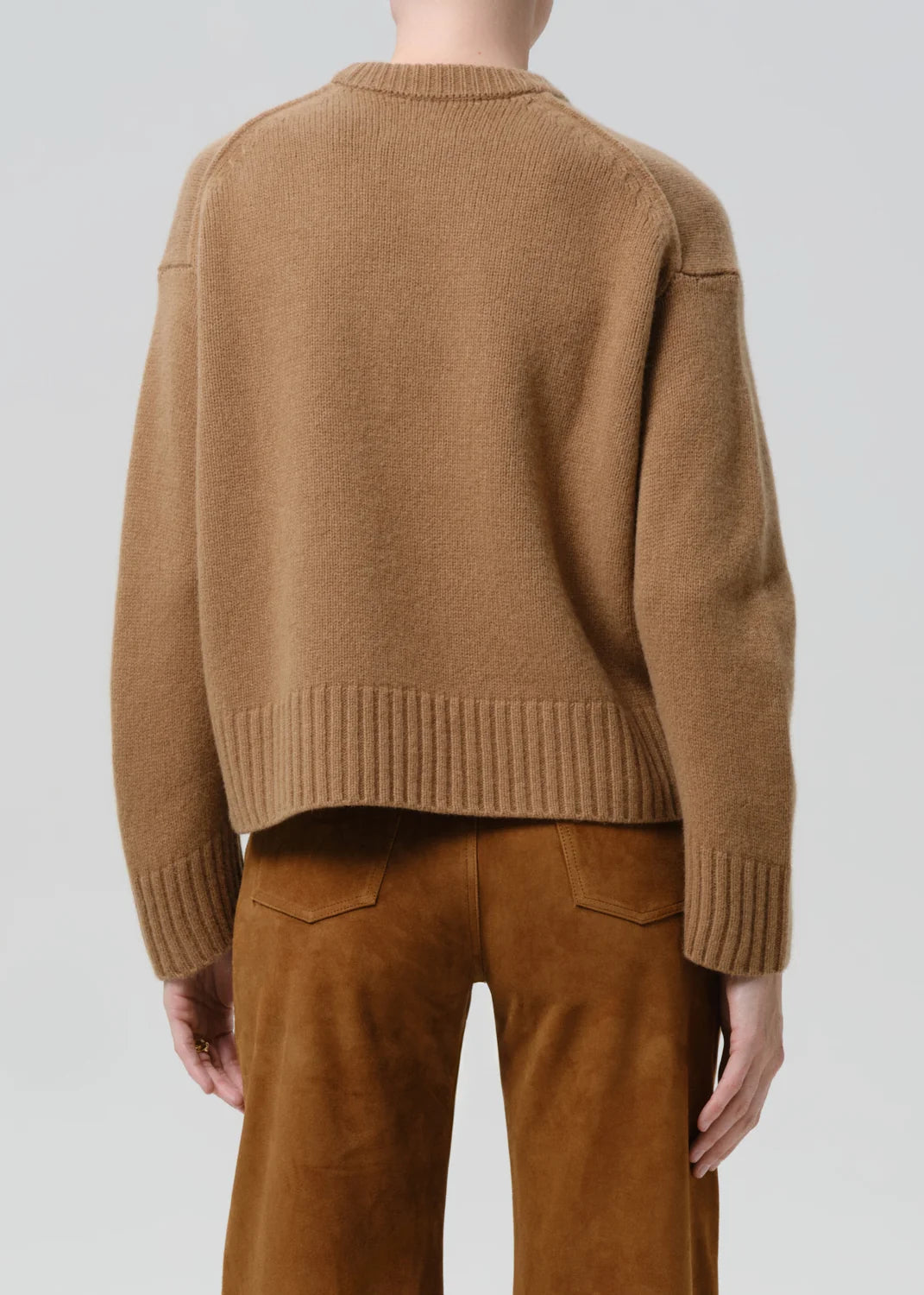 Freshman Crewneck Sweater in Camel