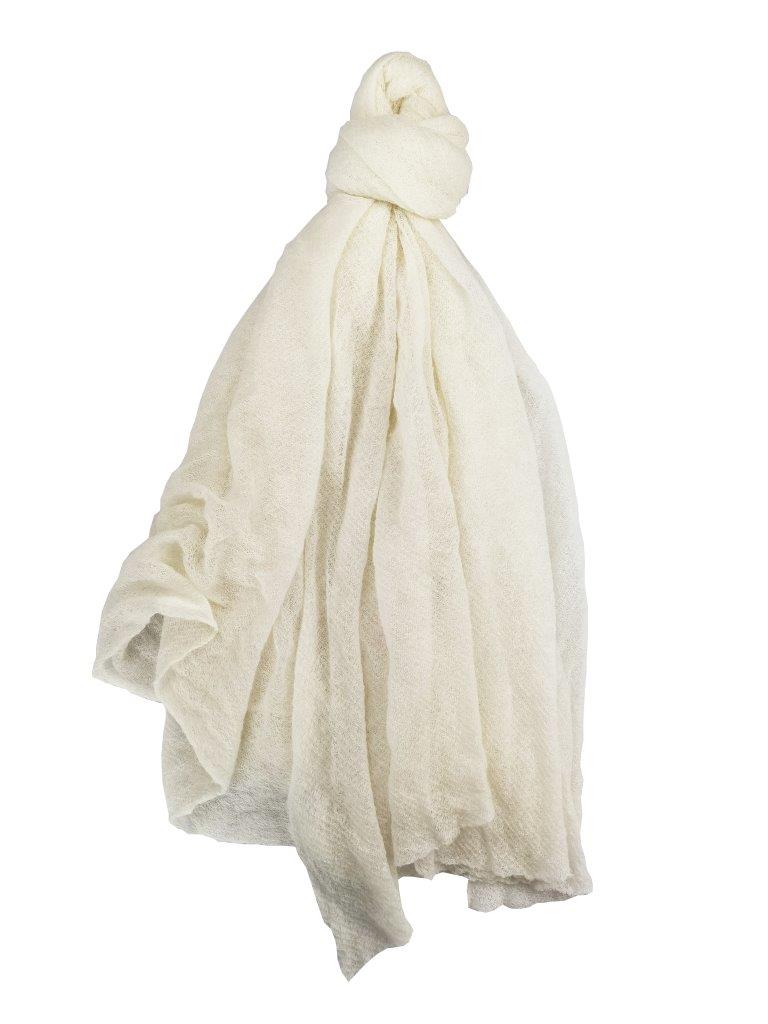 Botto Giuseppe Pin 1876 Cashmere Scarf in Off-White Melange
