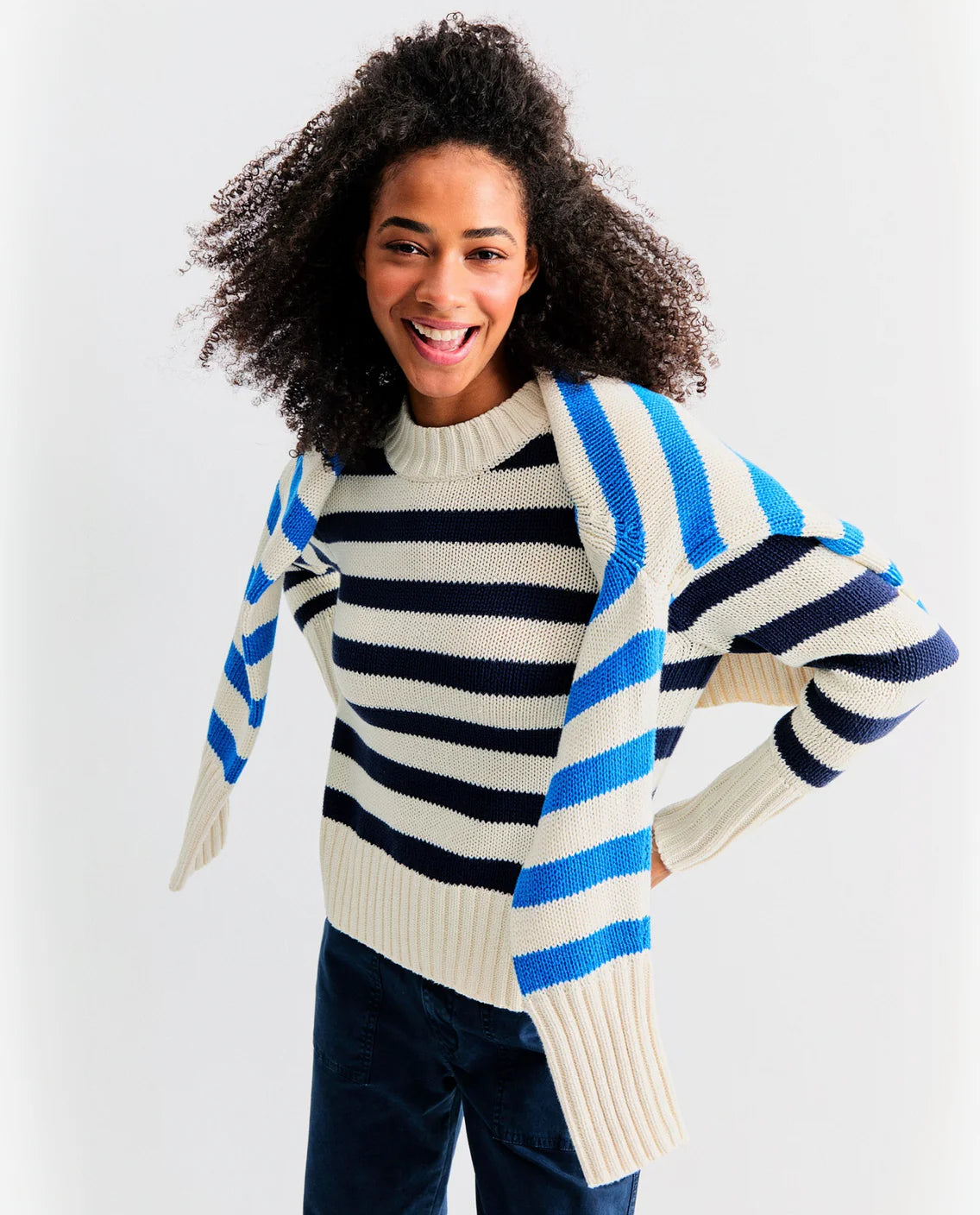 The Tatum in Cream/Navy