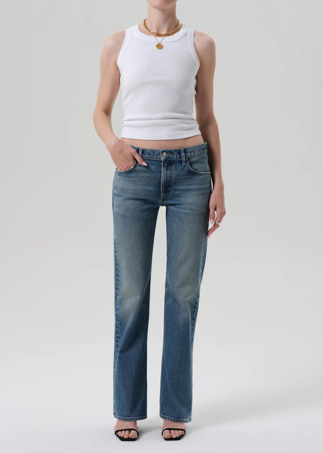 Isabel Rib Tank in White