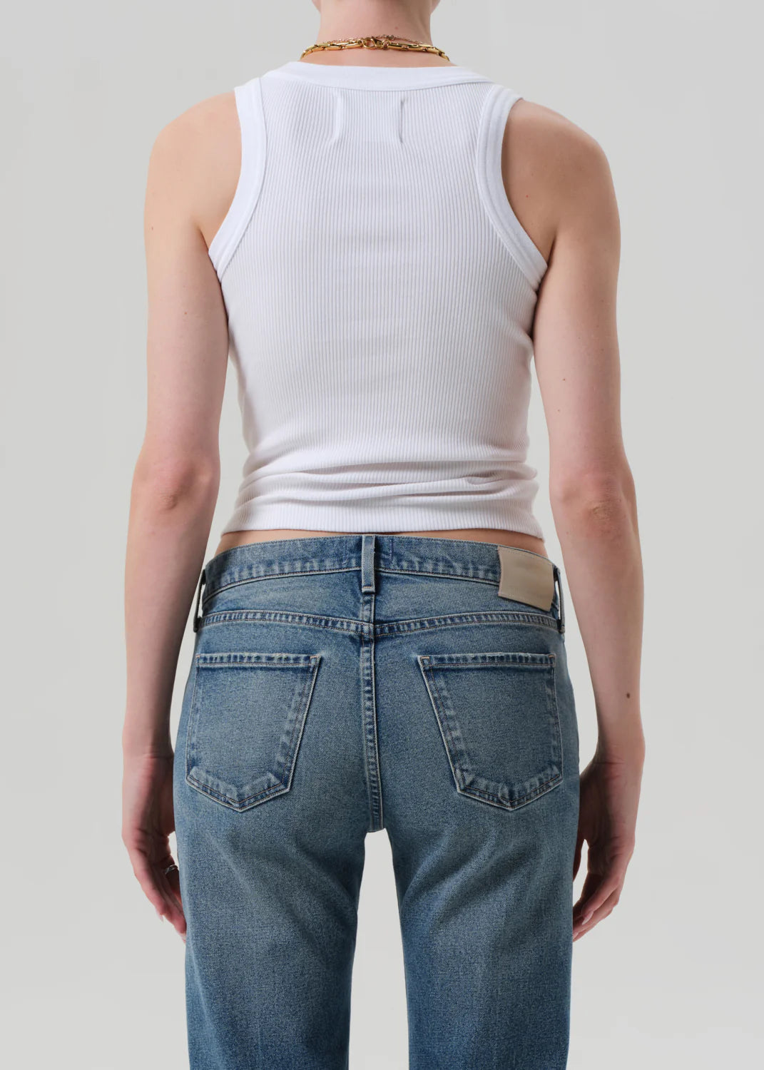 Isabel Rib Tank in White
