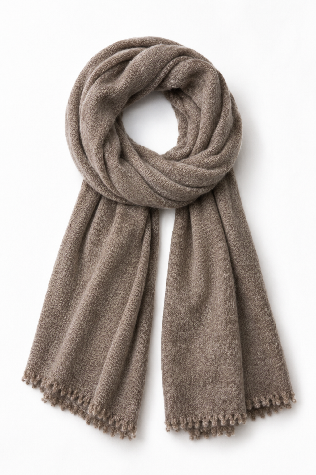 Botto Giuseppe Pin 1876 Cashmere Stole in Driftwood Heather