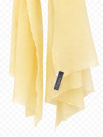 Feather Weight Cashmere Scarf in Tender Yellow