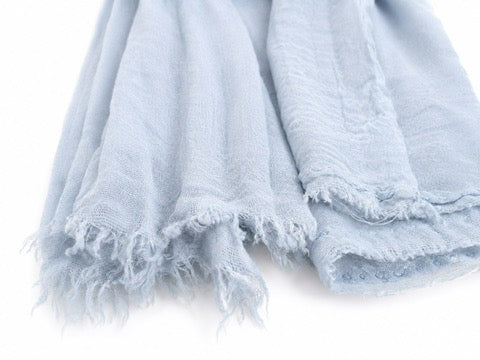 Cashmere Scarf 601 in Light Blue