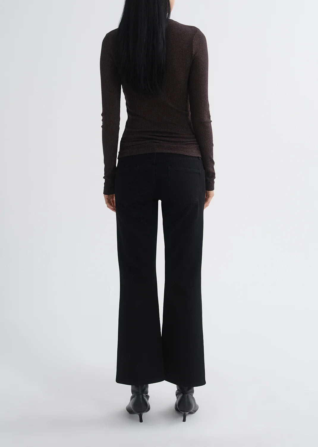 AGOLDE Delphi Slim Tee in Ganache