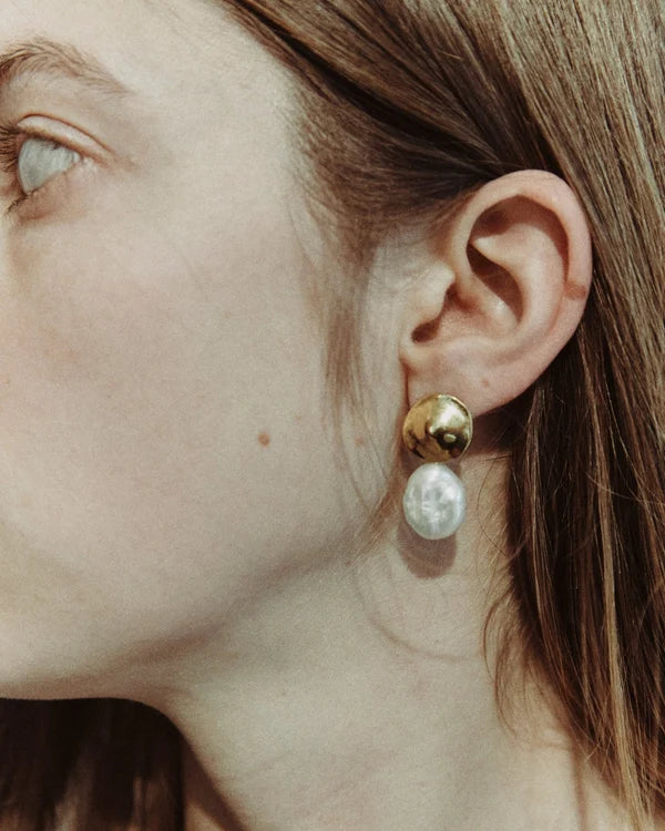Small Elsa Earrings in Gold Vermiel - Pre-Order: Delivery Early November