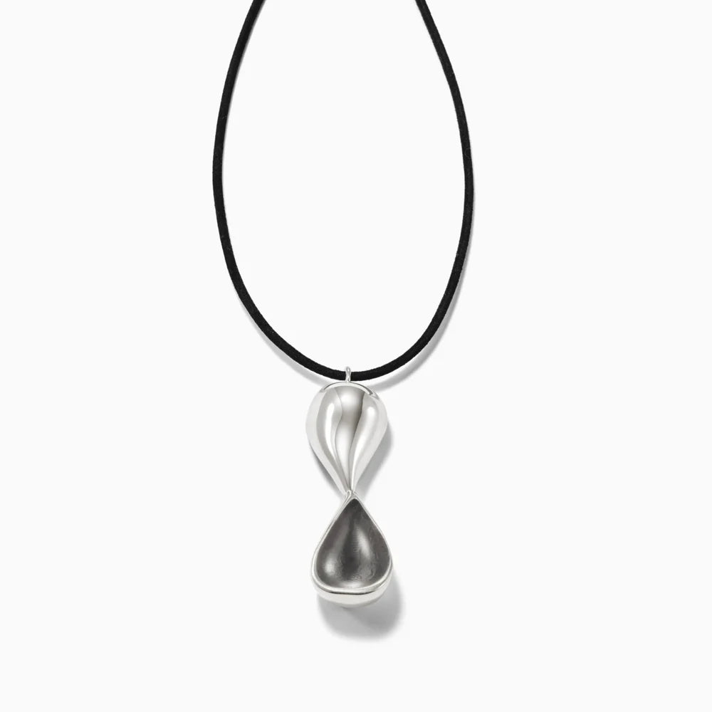 Inti Pendant in Sterling Silver / Black Cord