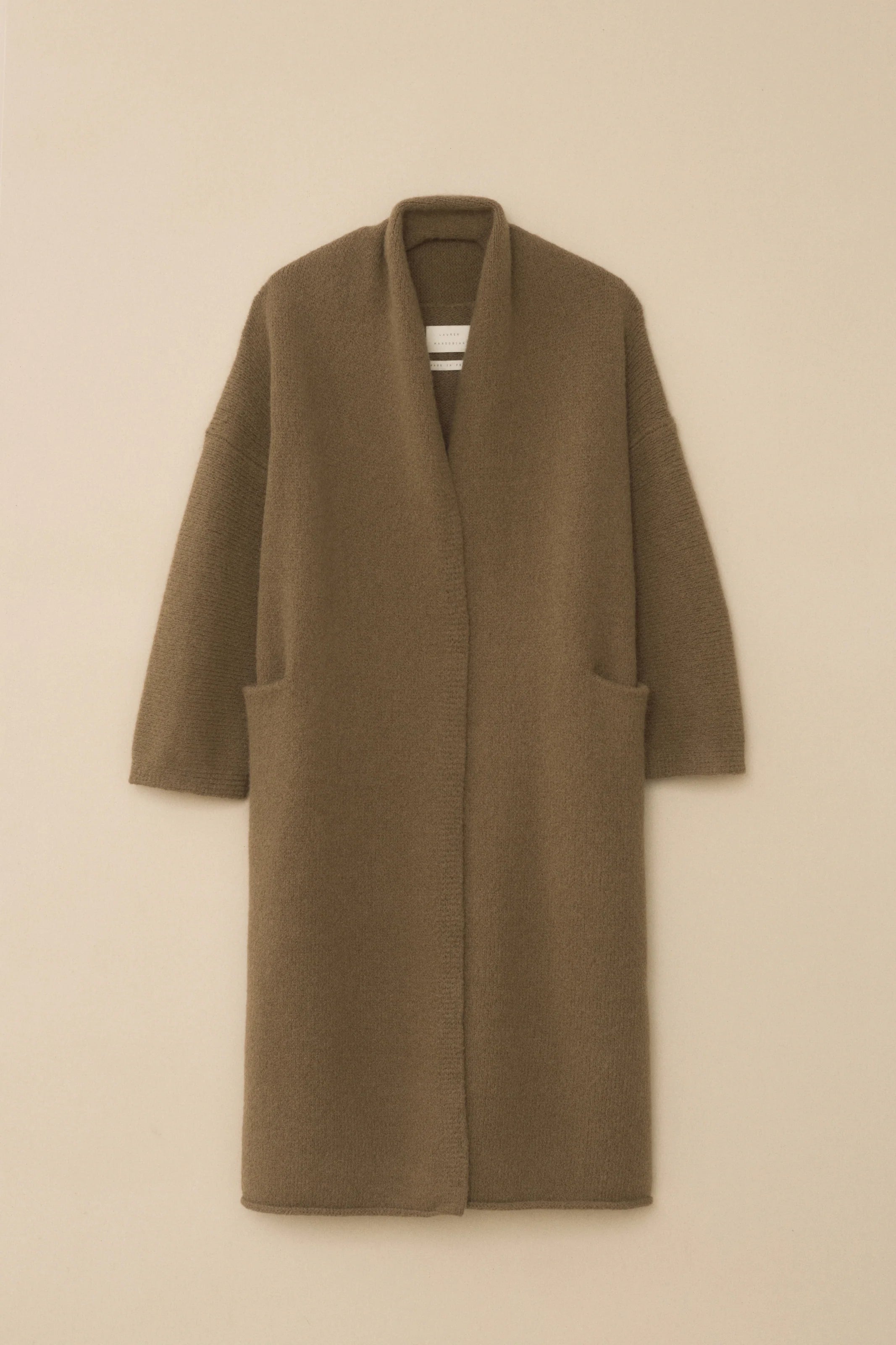 Long Shawl Cardigan in Tobacco