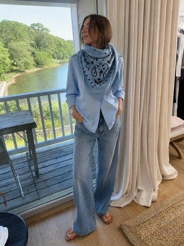 Hachiko Bandana Scarf in Blue Zephir - Last One in Store