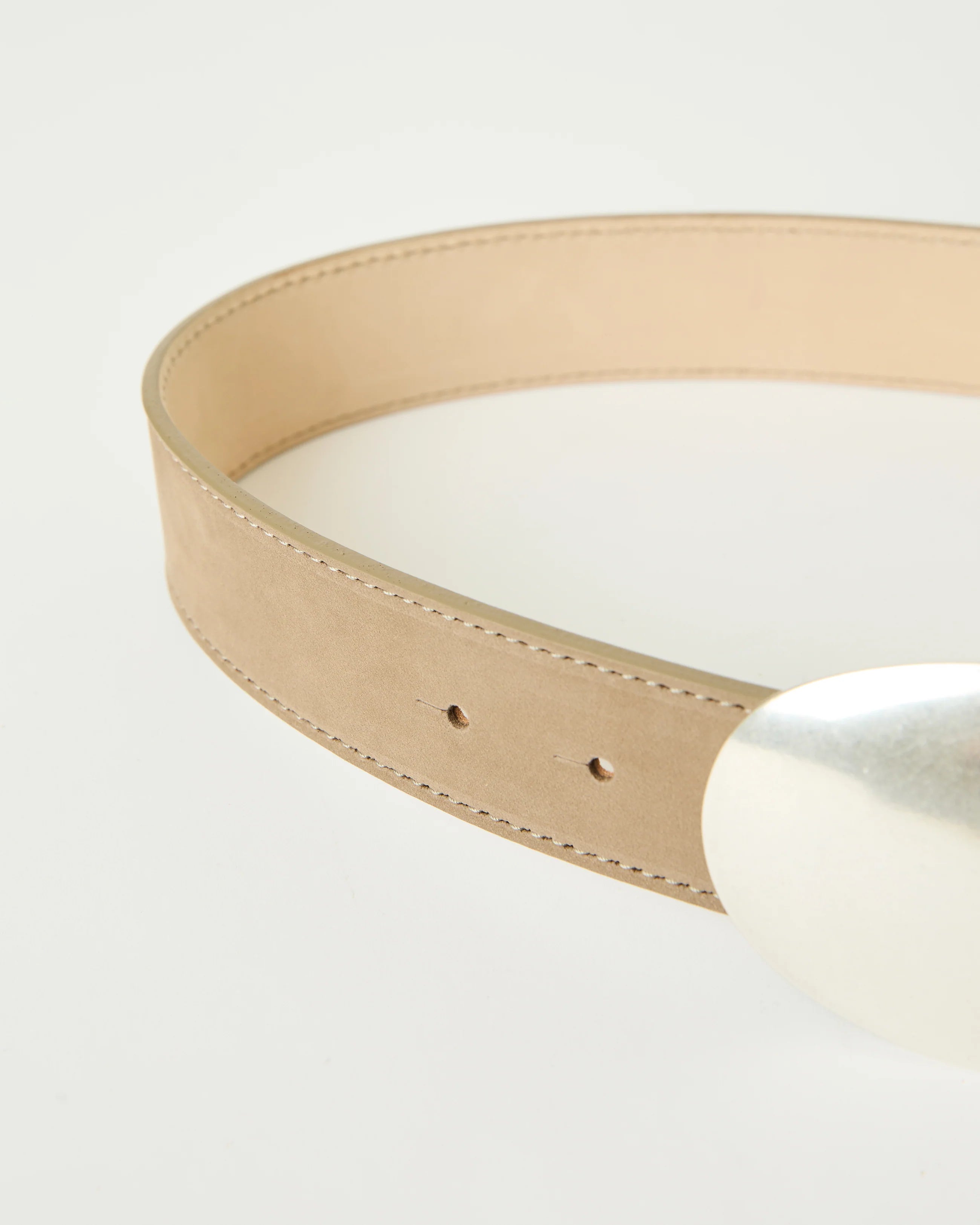 Myra Nubuck Belt in Taupe