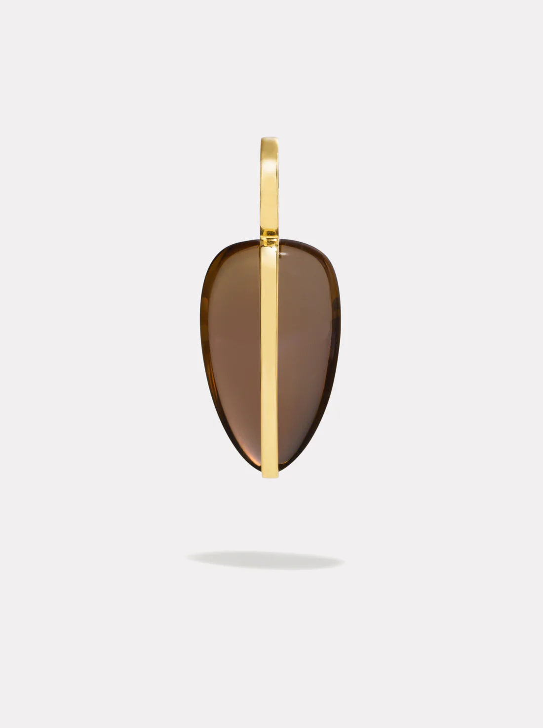 Small Pebble Pendant in Smoky Quartz