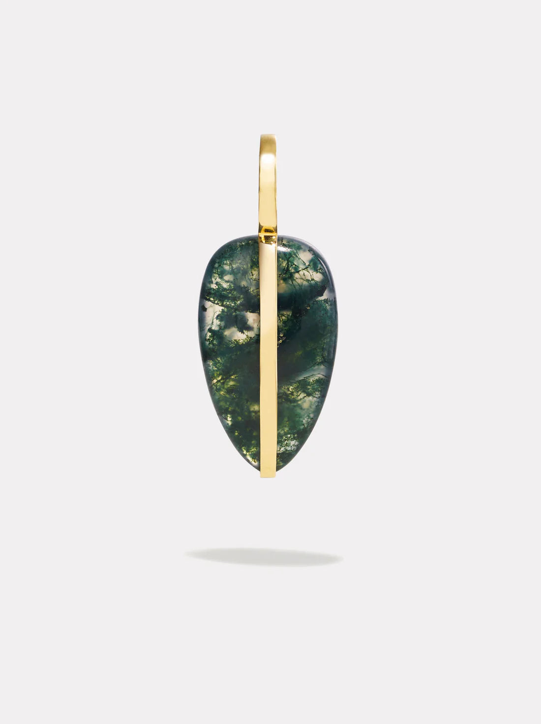 Small Pebble Pendant Moss Agate