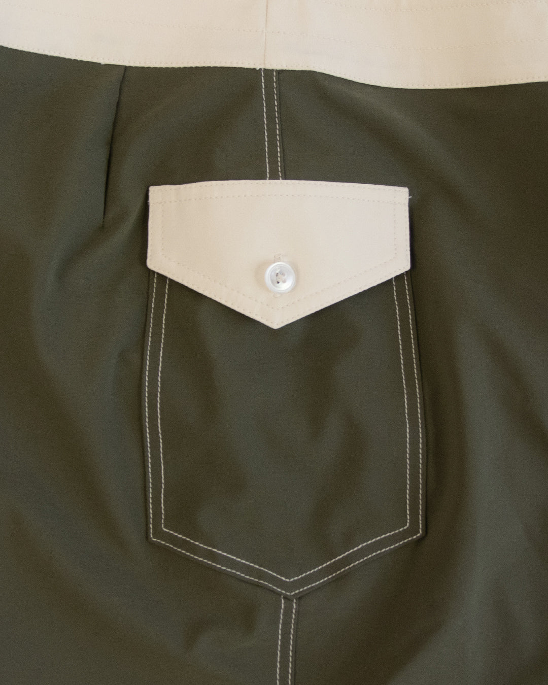 808 Mono Stripe Boardshorts in Army/Bone