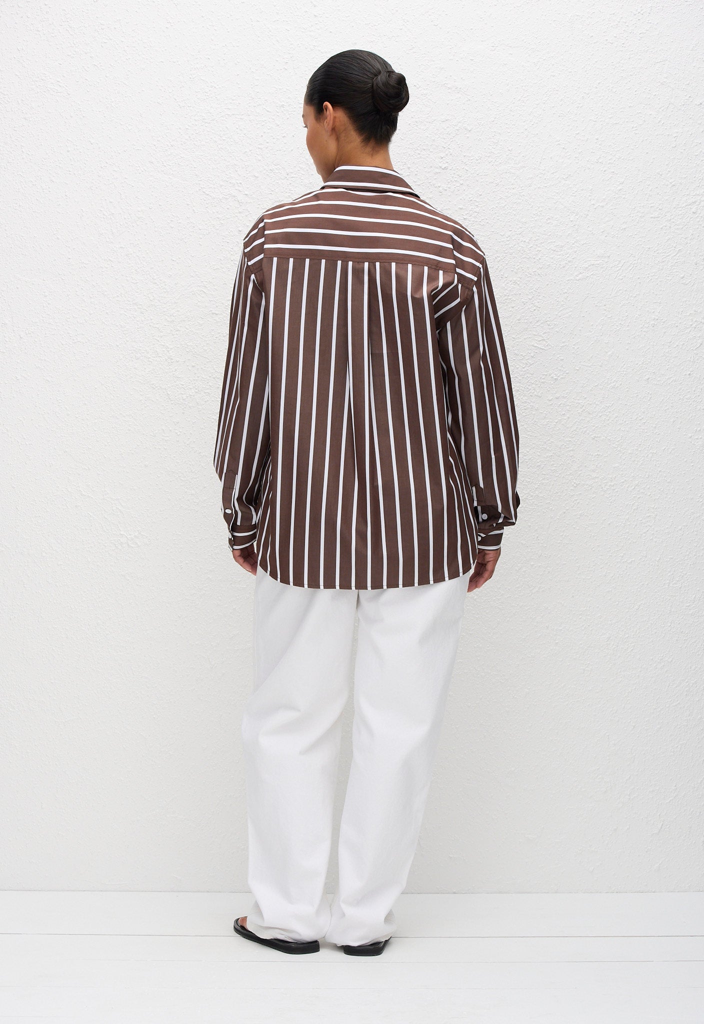 Classic Shirt in Chocolate Stripe