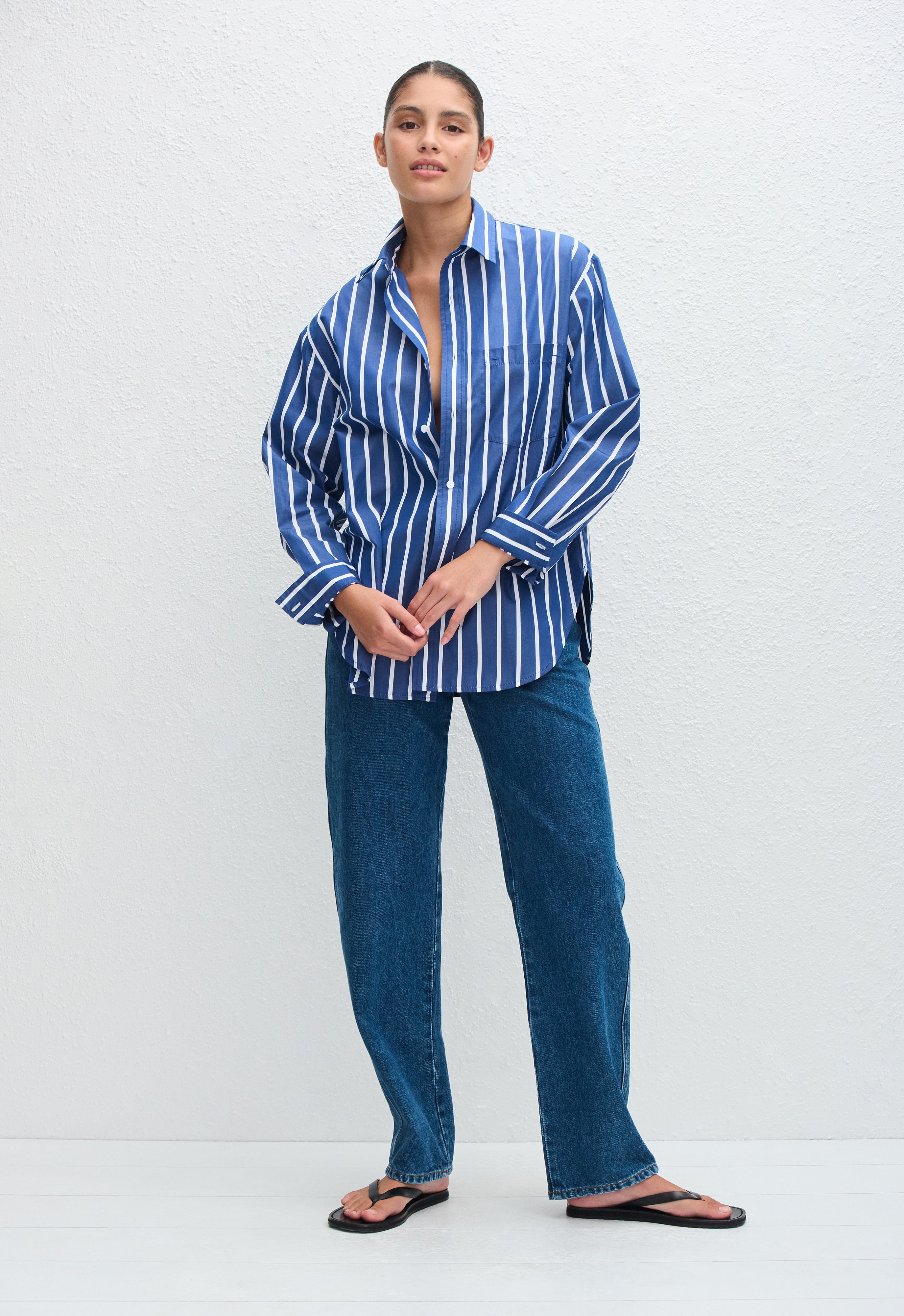 Classic Shirt in Marine Stripe