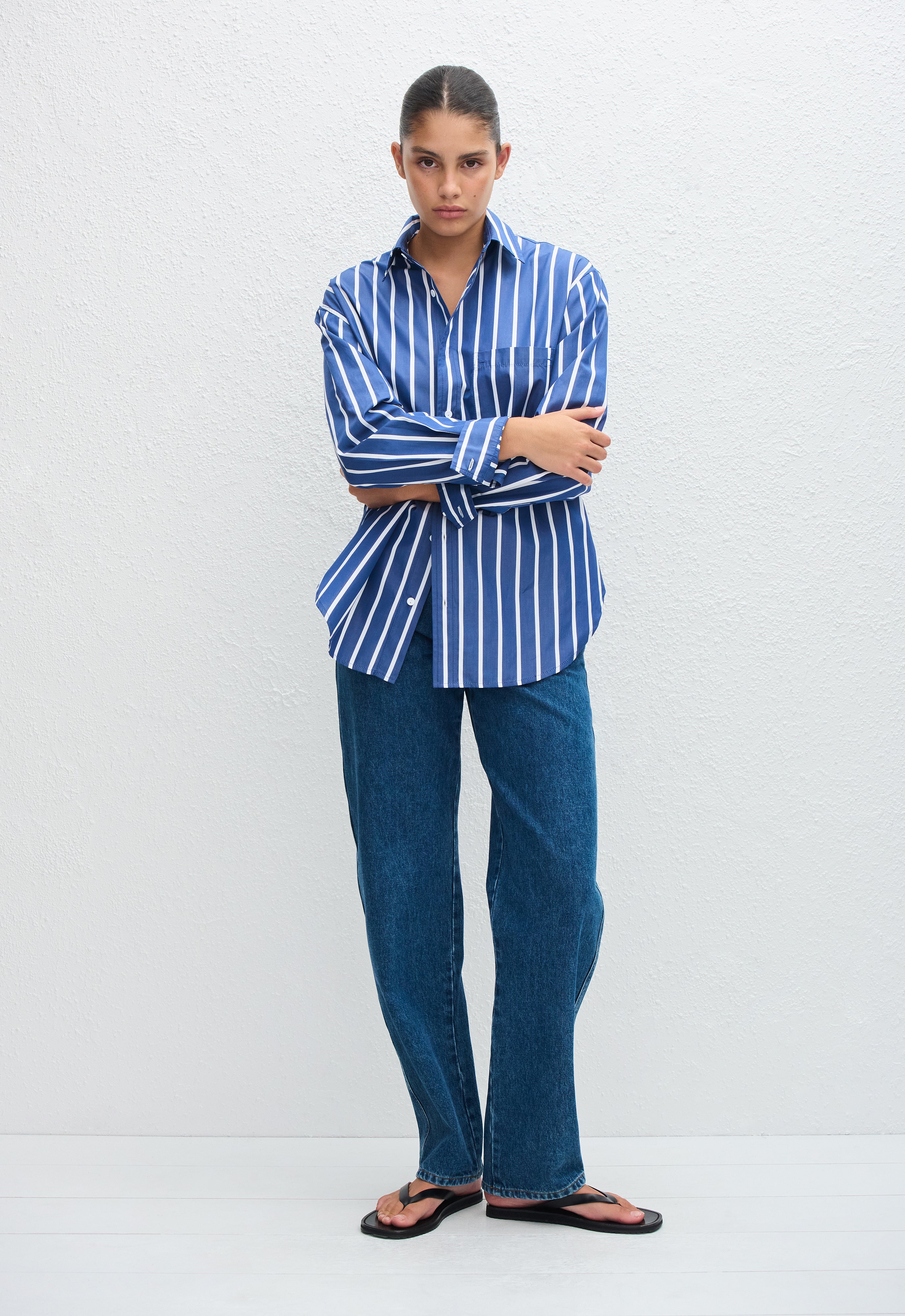 Classic Shirt in Marine Stripe
