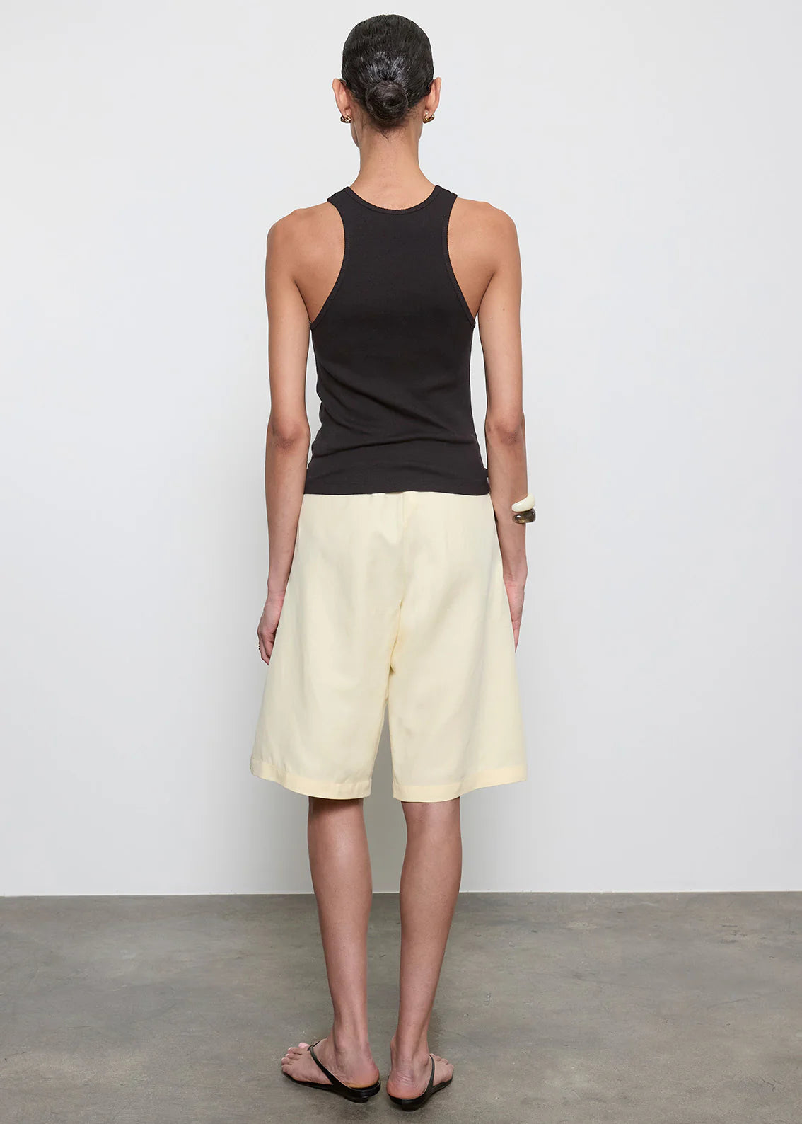 Cotton Rib Boy Tank in Black Orchid