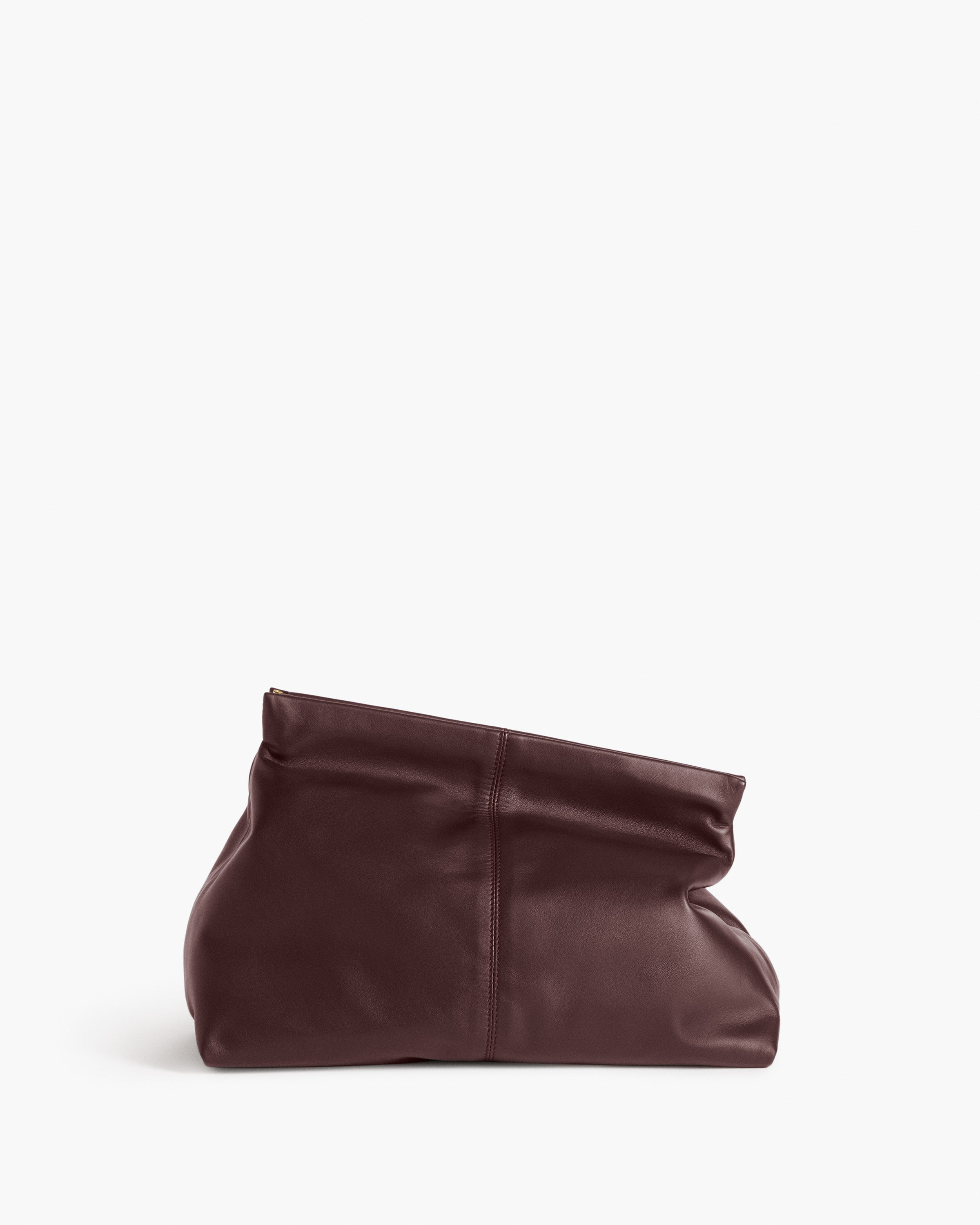 Clay Clutch in Burgundy Leather
