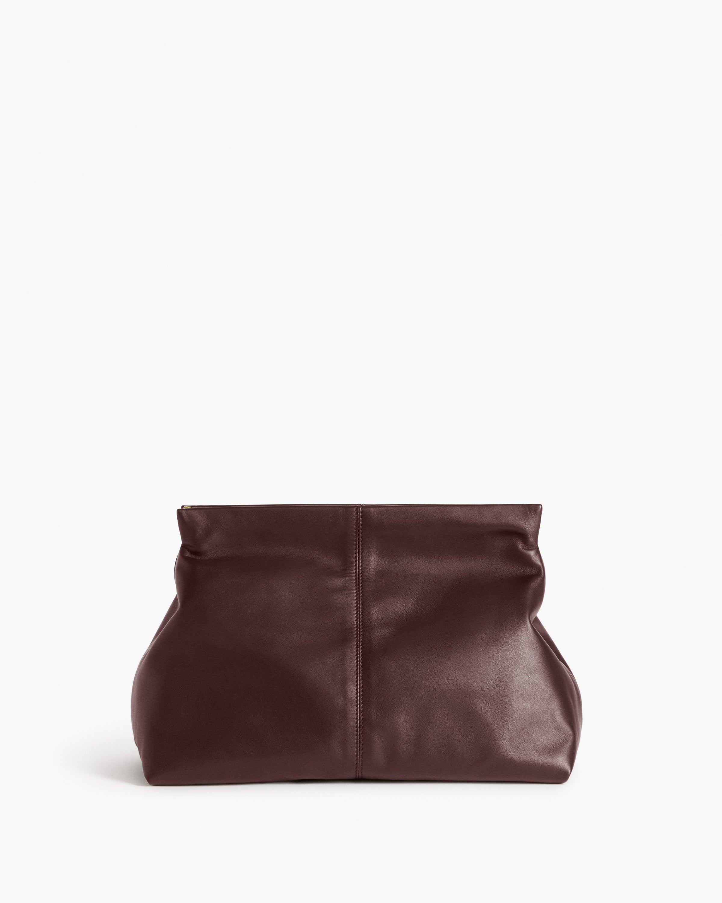 Clay Clutch in Burgundy Leather