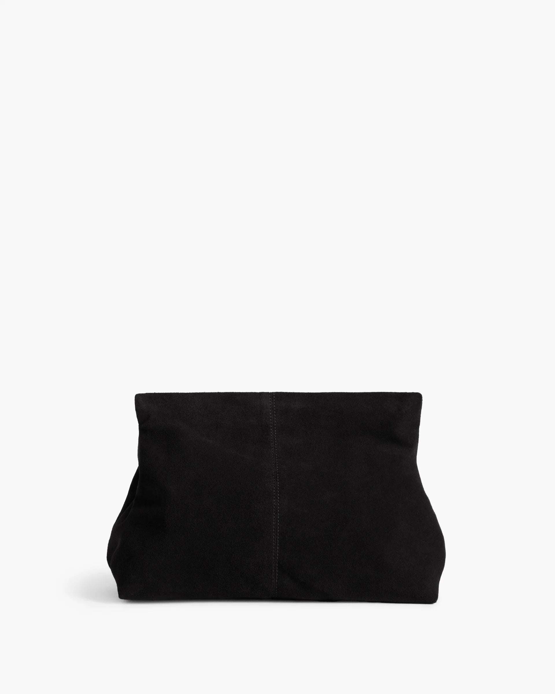 Clay Clutch in Black Suede