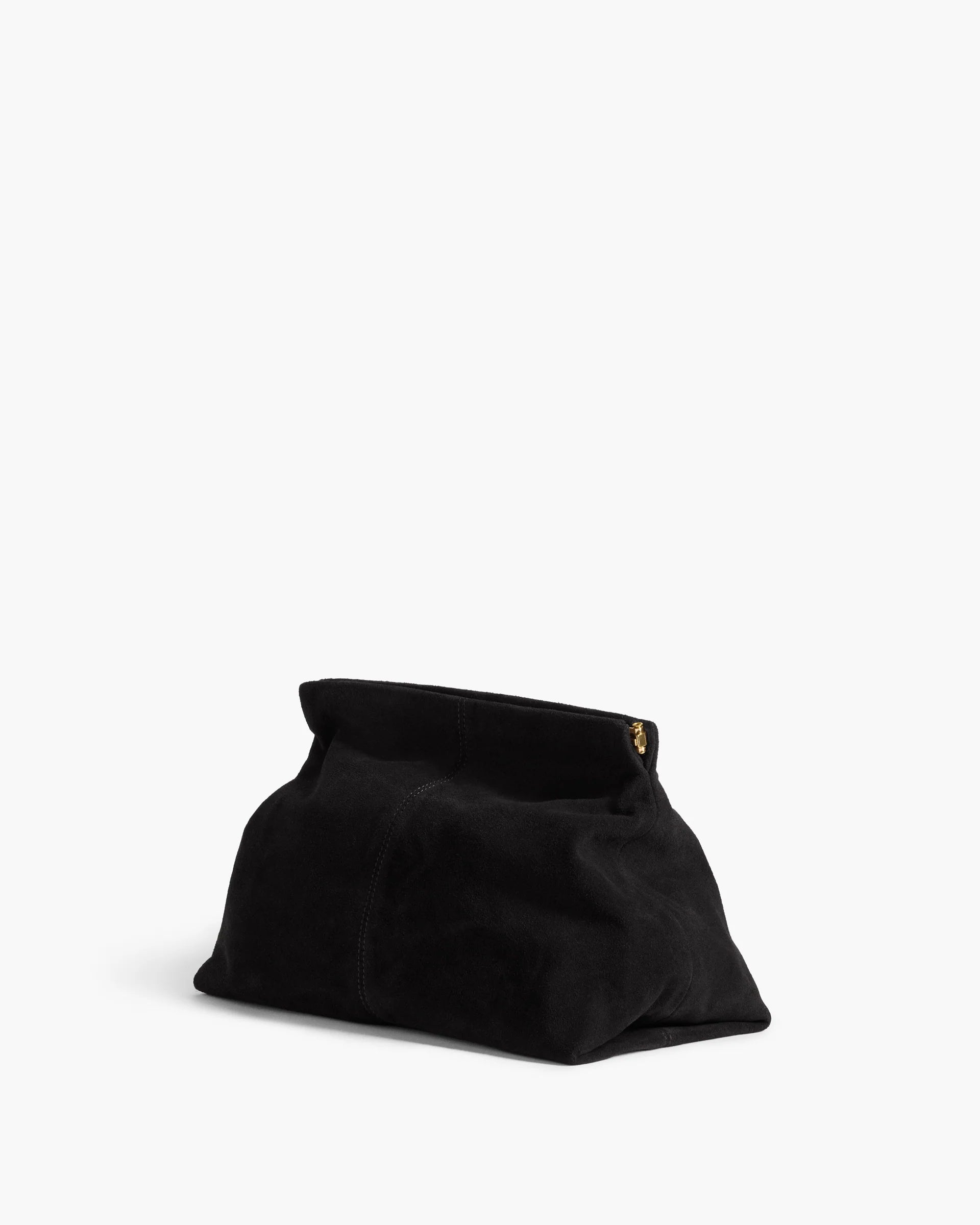 Clay Clutch in Black Suede