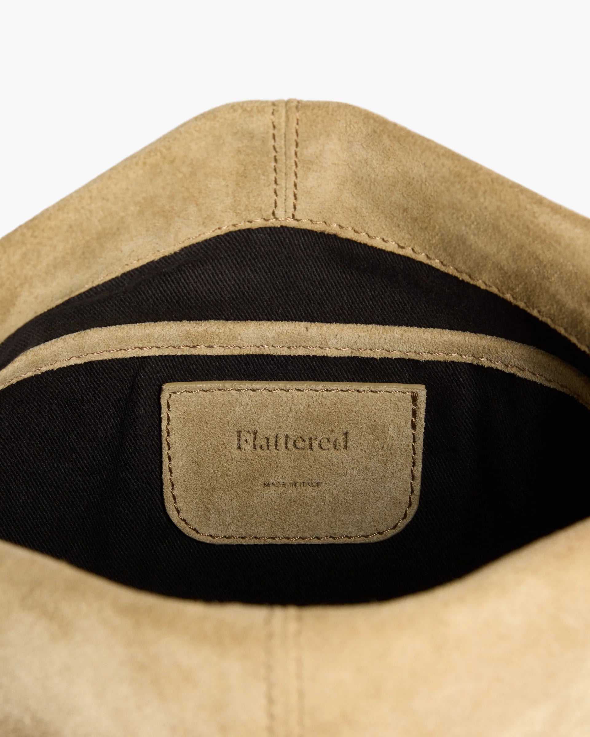 Clay Clutch in Sand Suede