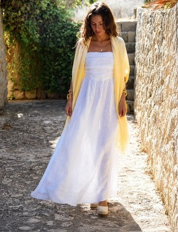 Feather Weight Cashmere Scarf in Tender Yellow