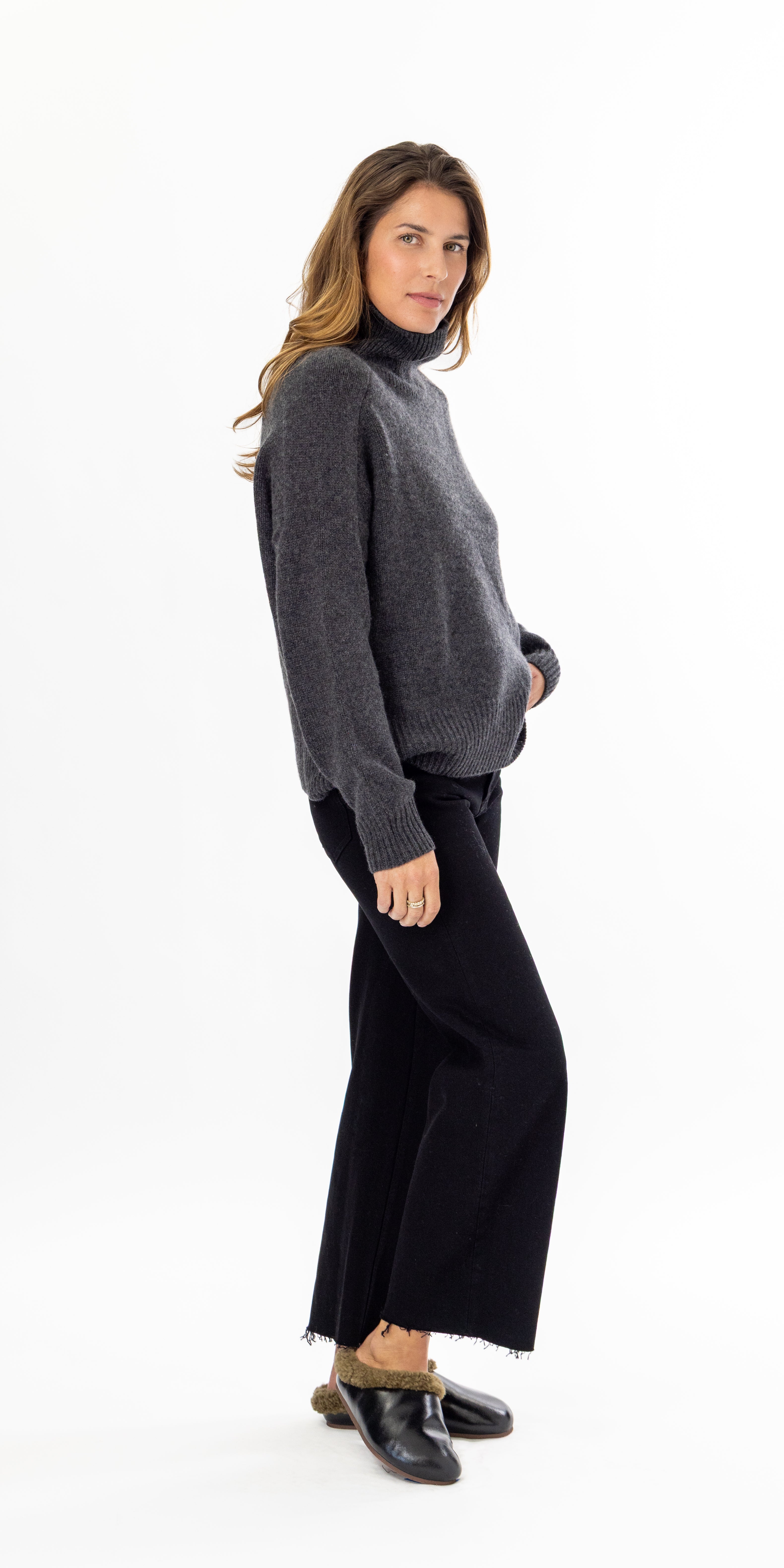 The Perfect Turtleneck in Charcoal