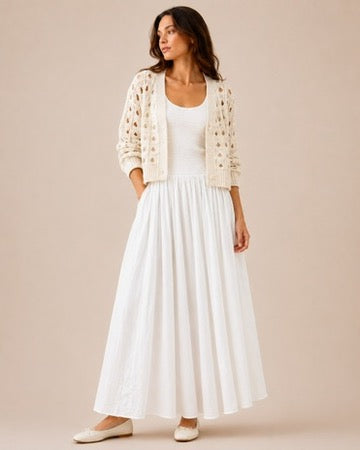 Leocadia Cardigan in White