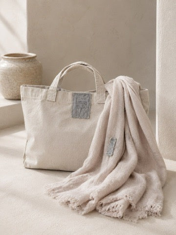 Light Weight Cashmere Scarf 601 in Latte